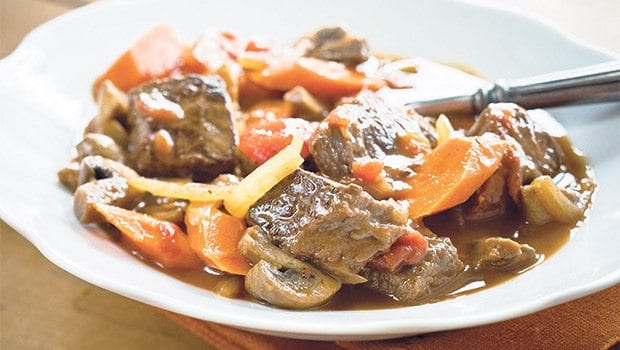 Classical flavor! A lighter Beef Bourguignon is just as sumptuous
