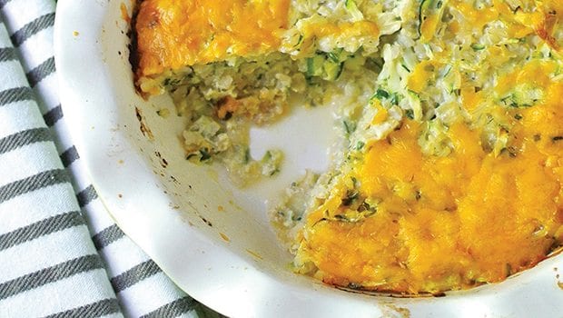 Cheese, please! Rice and zucchini pie is a perfect fall dinner option