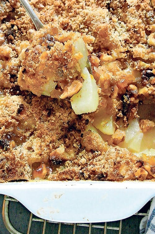 Golden delicious! Crisp pears are perfect for fruity, fall crumble Golden delicious! Crisp pears are perfect for fruity, fall crumble