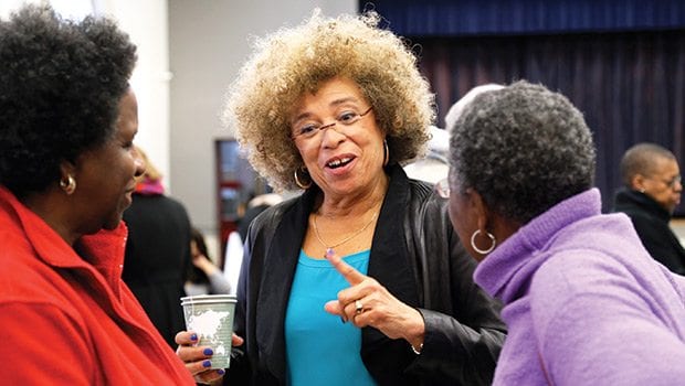 Angela Davis inspires Simmons audience Angela Davis inspires Simmons audience