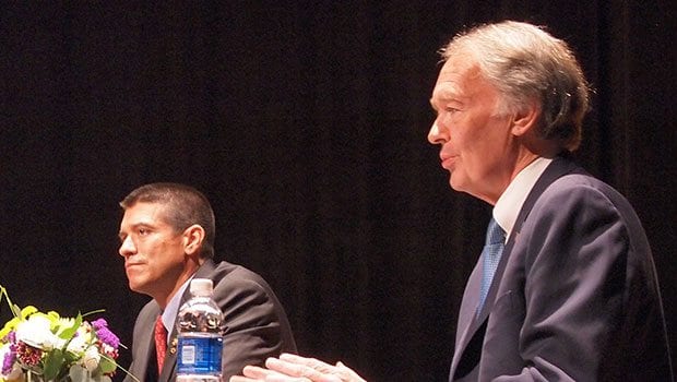 Gabriel Gomez, Ed Markey debate issues at Roxbury Community College Gabriel Gomez, Ed Markey debate issues at Roxbury Community College