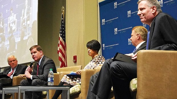 Mayors talk inequality, financial empowerment at UMass Boston forum