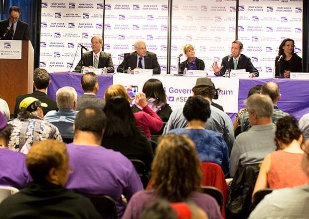 Mass. Governor candidates air views in labor forum Mass. Governor candidates air views in labor forum