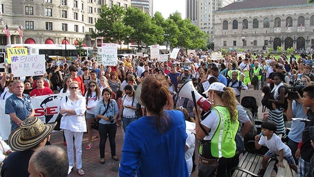 Boston activists march on Boston Common while Congress remains stalled on immigration reform Boston activists march on Boston Common while Congress remains stalled on immigration reform
