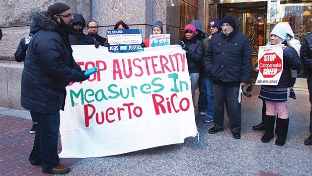 Activists protest Santander bank’s role in Puerto Rico debt crisis Activists protest Santander bank’s role in Puerto Rico debt crisis