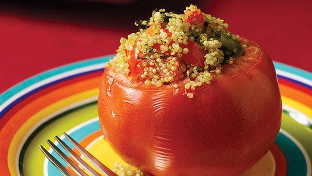 Quinoa-stuffed tomatoes
