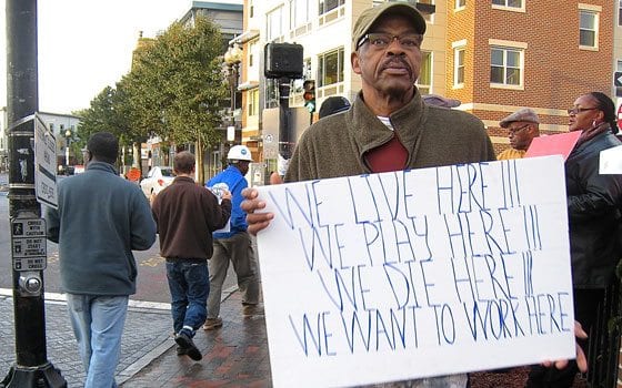 Protesters demand more local jobs at Ferdinand Protesters demand more local jobs at Ferdinand
