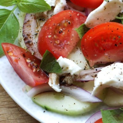 Tomato, Basil and Mozzarella Salad