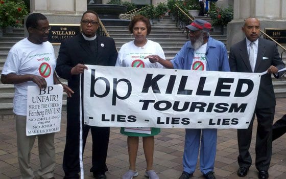 Dick Gregory protests BP’s treatment of oil spill victims Dick Gregory protests BP’s treatment of oil spill victims