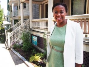 Nika Elugardo at her Sheridan Street home. Banner Photo