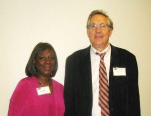 Nadine Boone and David Polatin of the SBA. photo: Saphia Suarez
