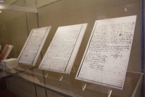 The harrowing experiences of former slaves and poor whites in the post-Civil War South, can be found among the 1,200 rolls of microfilm and digitized records, now part of the Freedmen’s Bureau Collection at Suffolk University’s downtown campus on Tremont Street. Photo: Catherine McGloin