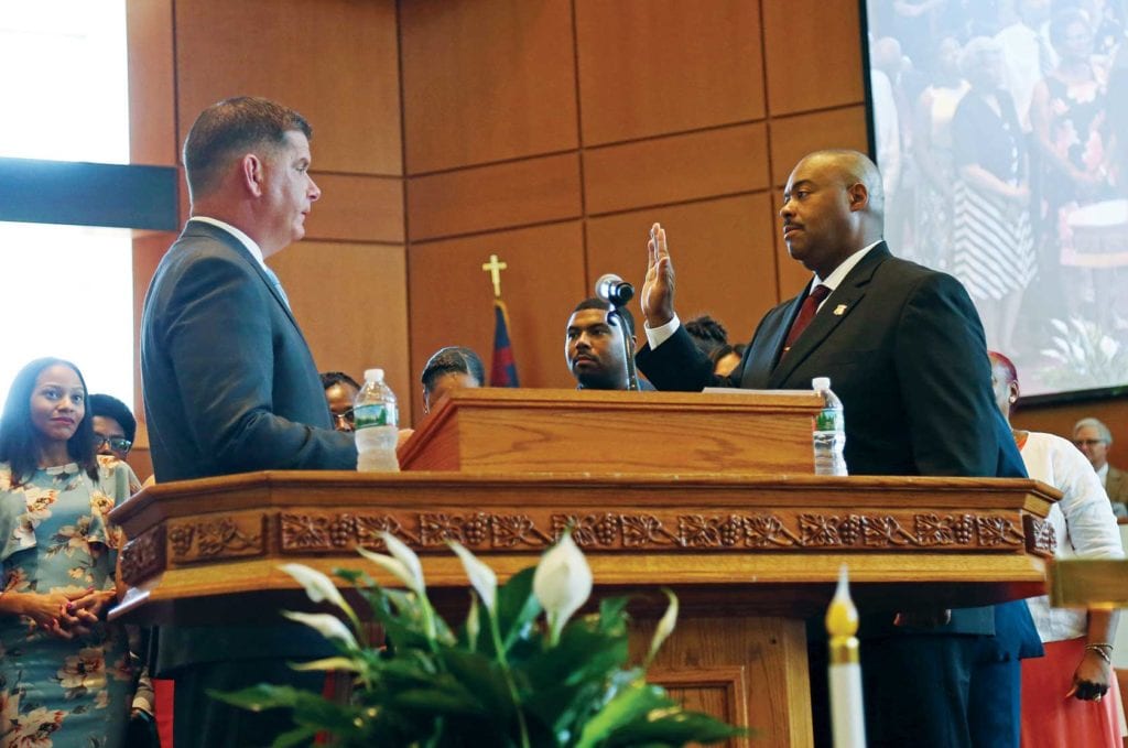 Gross sworn in as city’s first black police commissioner