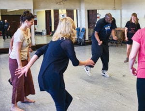 Dance Festival Moumi Camara leads a session during the Racines Black Dance Festival. Photo: Racines Black