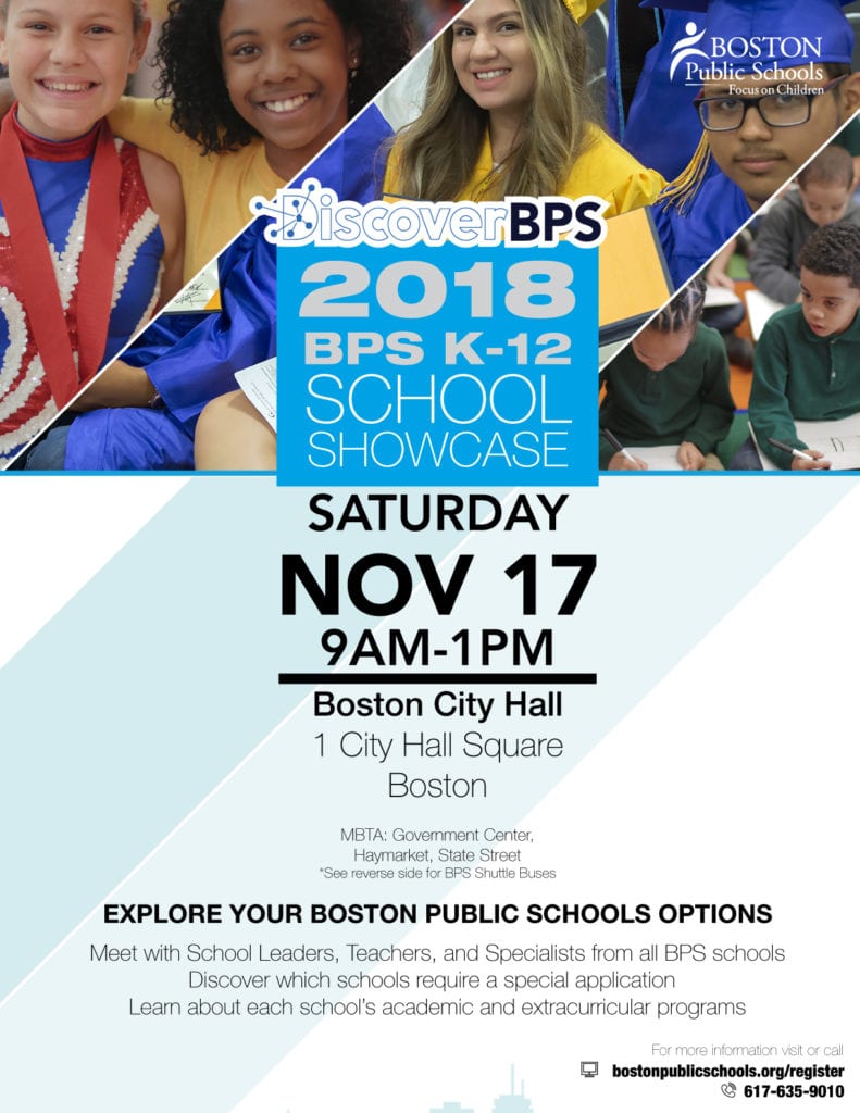 Boston Public Schools Citywide Showcase of Schools Boston Public Schools Citywide Showcase of Schools
