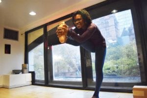 Kendra Blackett-Dibinga’s Boylston Street yoga studio is one of five she and her husband own. Photo: Karen Morales