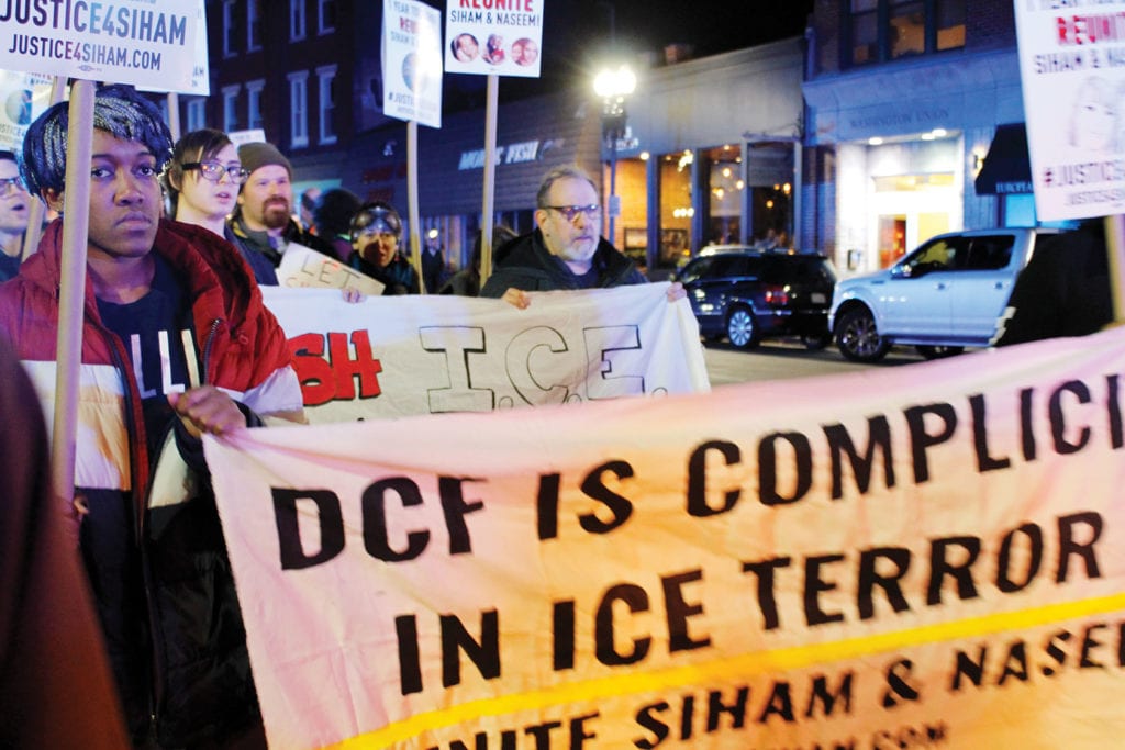 Anti-ICE protest calls out DCF in separation case Anti-ICE protest calls out DCF in separation case