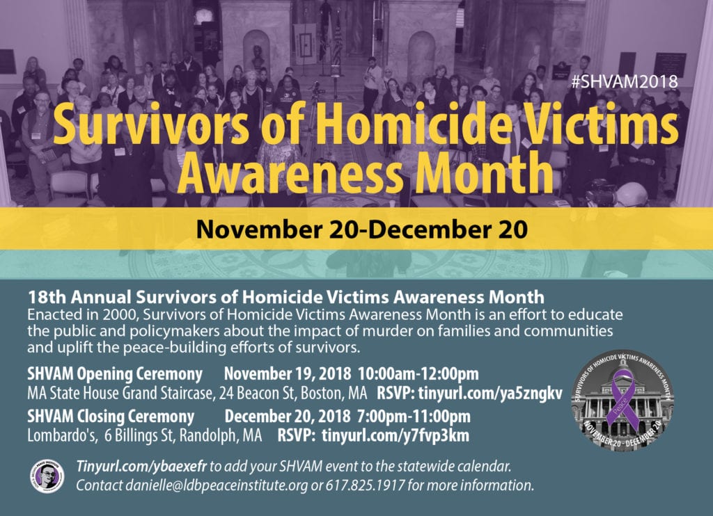 Survivors of Homicide Victims Awareness Month Opening Ceremony Survivors of Homicide Victims Awareness Month Opening Ceremony