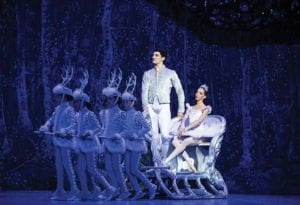 Lasha Khozashvili and Chyrstyn Fentroy in a scene from “The Nutcracker.” Photo: Angela Sterling/courtesy of Boston Ballet