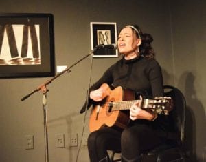 Karishma Javier performs during the Poetry is Busy event. PHOTO: KAREN MORALES