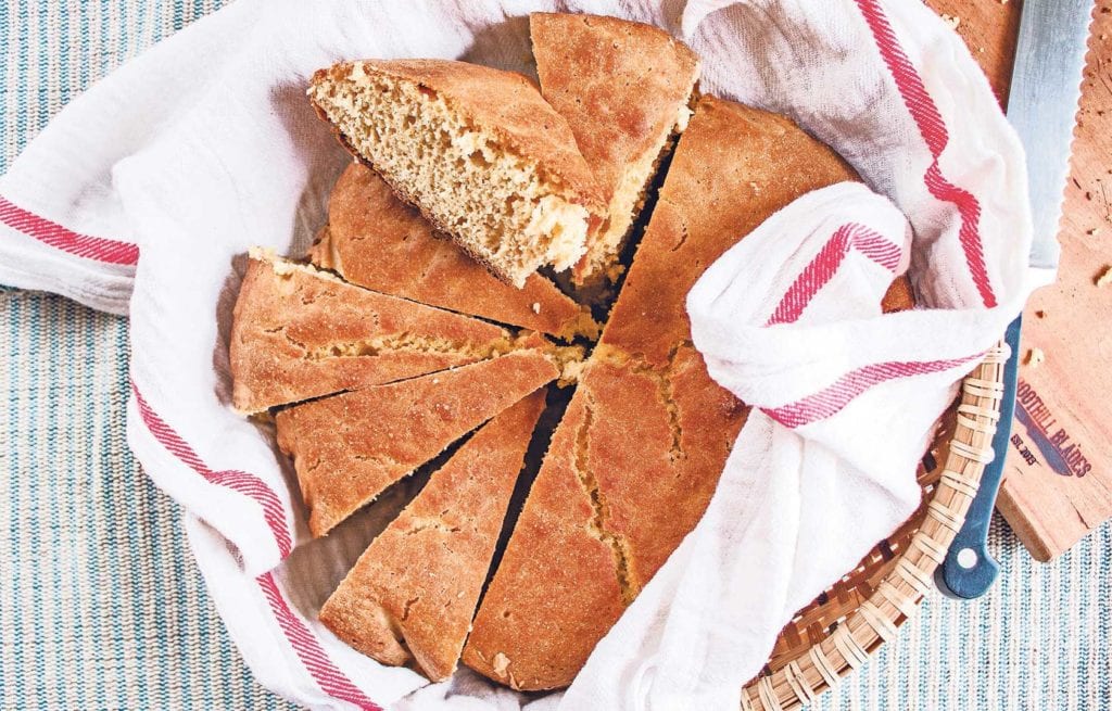 Cornmeal gives this soda bread a Southern drawl Cornmeal gives this soda bread a Southern drawl