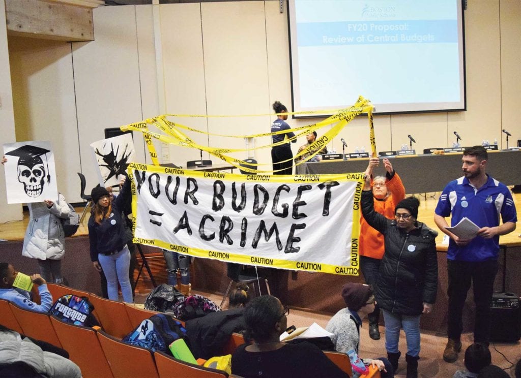 Blackstone students protest BPS budget