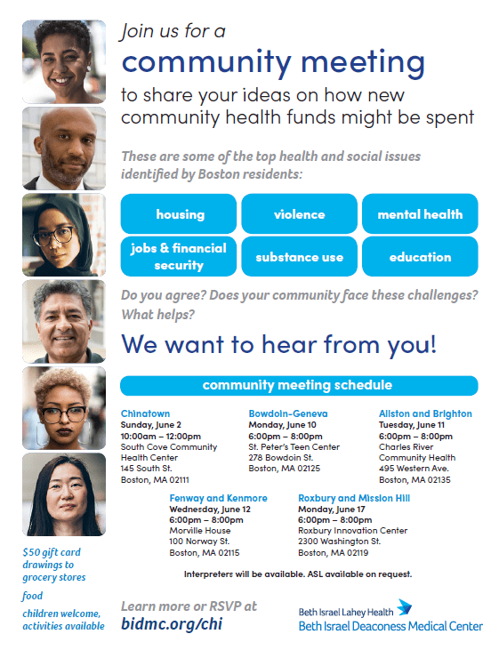 Beth Israel Deaconess Medical Center Community Meeting Beth Israel Deaconess Medical Center Community Meeting