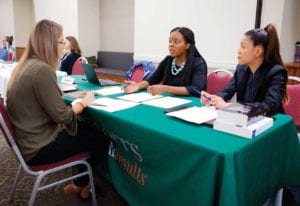 Pro bono attorneys from Boston law firms, including Goulston & Storrs, provided free legal consultations to hundreds of entrepreneurs at BizGrow. PHOTO: RENATO CASTELO