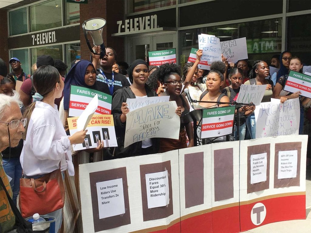 Activists call for reduced fares for low-income T riders Activists call for reduced fares for low-income T riders