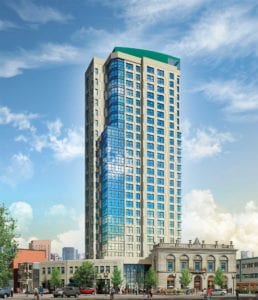 The Rio Grande building will retain the facades of two buildings on Washington Street that will be incorporated into the complex. IMAGE: COURTESY STULL AND LEE