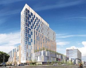The Tremont Crossing development will include 727 housing units and 436,000 square feet of retail and community space. RENDERING: COURTESY OF ARCHITECTS