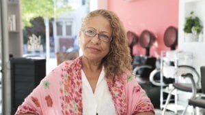 Damaris Pimentel, owner of Ultra Beauty Salon STILL FROM THE FILM "BOSTON'S LATIN QUARTER"