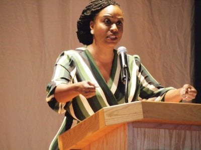 Pressley holds town hall in Randolph