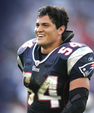Tedy Bruschi: Still tackling, but his opponent now is stroke