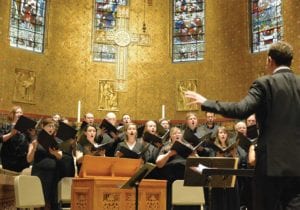 Scott Allen Jarrett conducts members of the H+H Chorus. PHOTO: CHRIS PETRE-BAUMER
