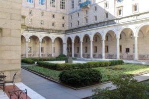 The courtyard of the Boston Public Library where the Leventhal Map Center is based. PHOTO: CELINA COLBY