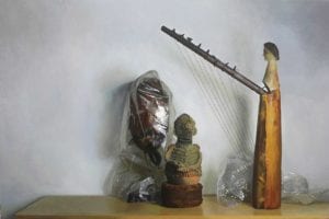 Lumumba’s Harp, 2013, Jas Knight. Oil on linen. Courtesy, Museum of Fine Arts, Boston. Photo courtesy of the artist.