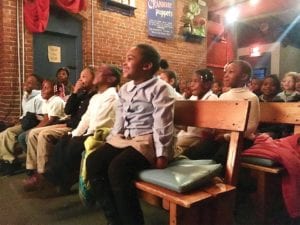 Students from the Trotter Innovation School on a field trip to Puppet Showplace Theater in 2019. PHOTO: ROXANNA MYHRUM