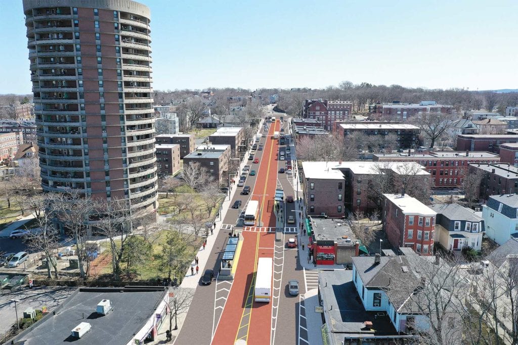 State begins construction on Columbus Ave. bus lane. State begins construction on Columbus Ave. bus lane.