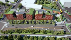 The development firm Groma is leading a proposal for 103 units of housing on Parcel 8, which faces Melnea Cass Boulevard. COURTESY PHOTO