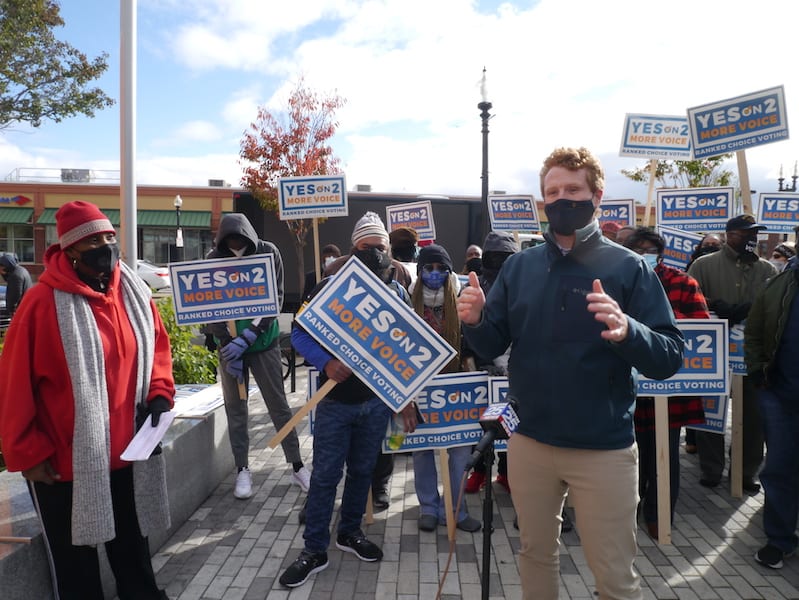 Kennedy, local electeds rally in support of Question 2