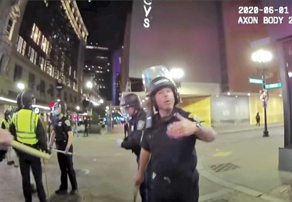 Police brutality in bodycam videos