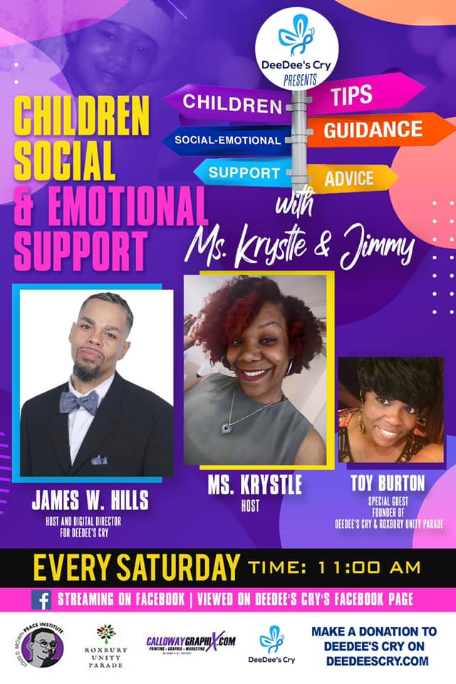 DeeDee’s Cry Presents Children Social & Emotional Support with Ms. Krystle & Jimmy DeeDee’s Cry Presents Children Social & Emotional Support with Ms. Krystle & Jimmy