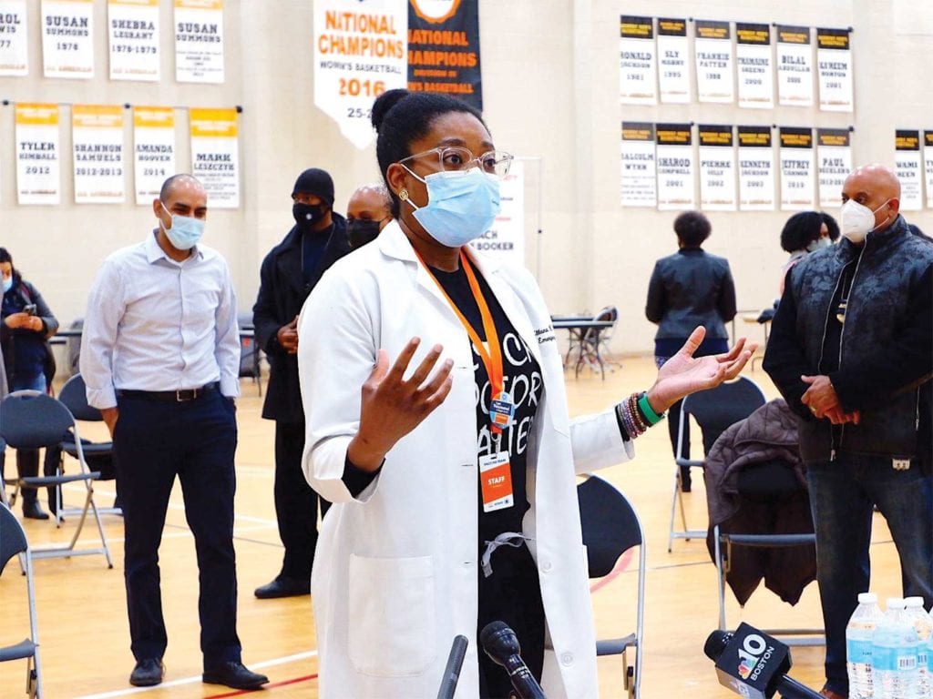 Black doctors command mass vaccination site Black doctors command mass vaccination site