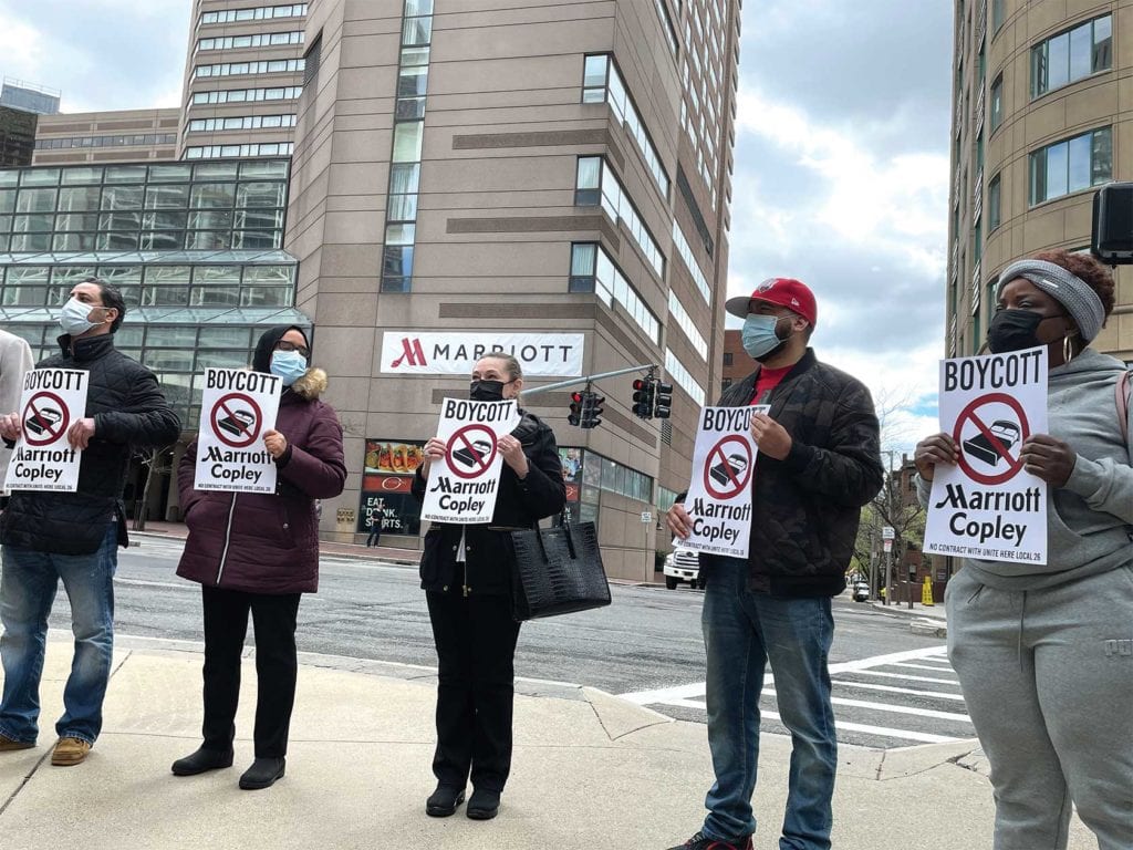 Boston Marriott Copley Place terminates half its staff, report says