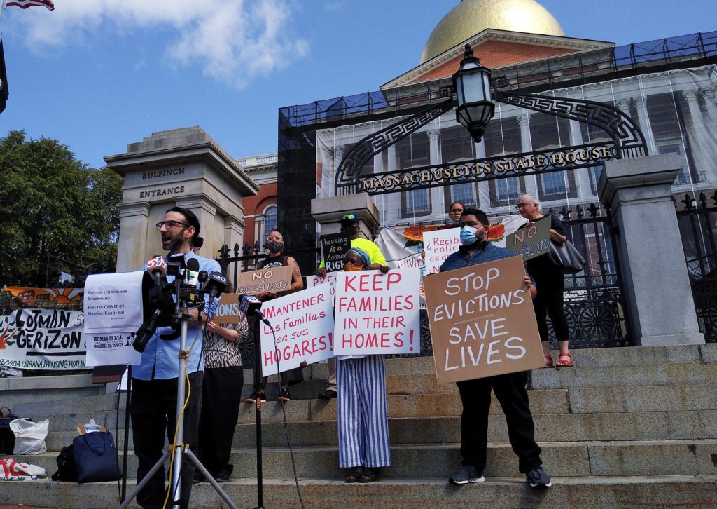 Housing activists press for eviction protections Housing activists press for eviction protections