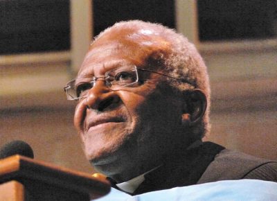 South African cleric Desmond Tutu, 90