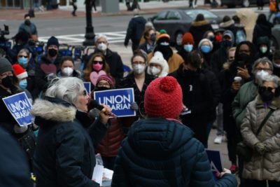 Librarians take stand against anti-vax protestors