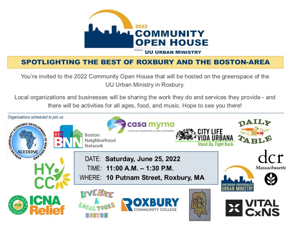 2022 Community Open House (Hosted by: UU Urban Ministry) 2022 Community Open House (Hosted by: UU Urban Ministry)