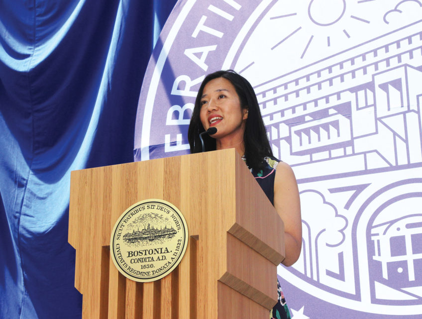 Wu celebrates inauguration with City Hall Plaza bash